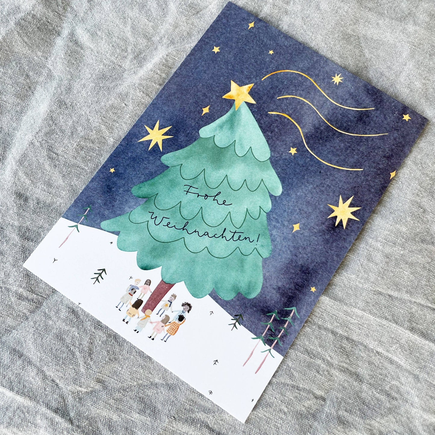 Postkarte Sternschnuppe - Hannas Firlefanz