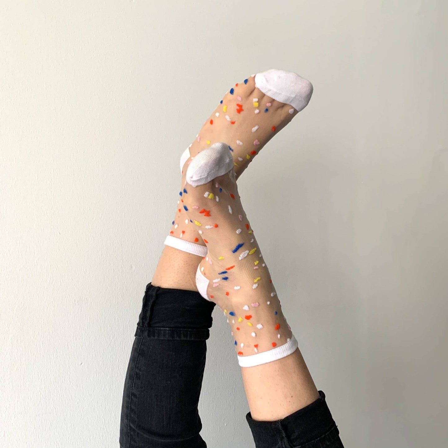 Konfetti Socken verschied. Farben - Sockette