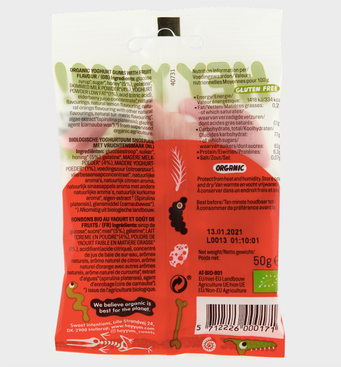 HEY YUM! - HEY YUM! Triassic Garden - Bio-Frucht-Marschmallow, 50 g