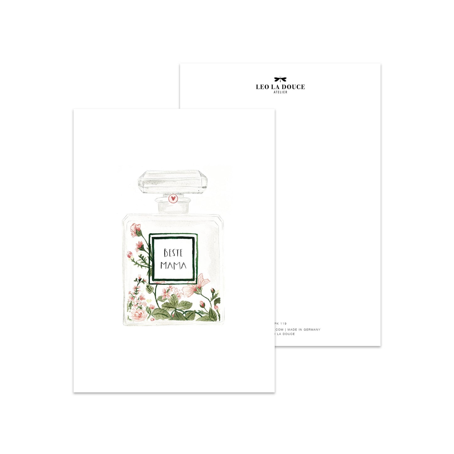 Postkarte - Beste Mama Leo La Douce