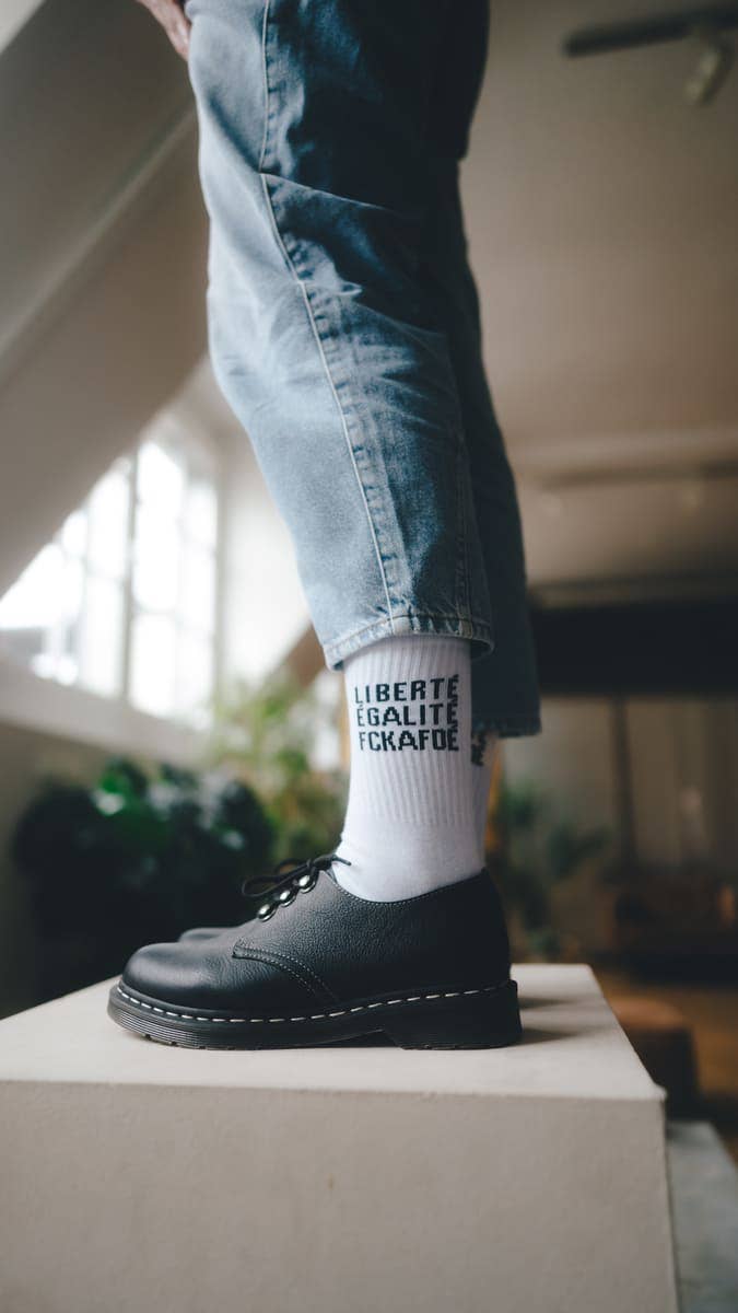 arrel - FCKAFDÉ Statement Socken in weiß
