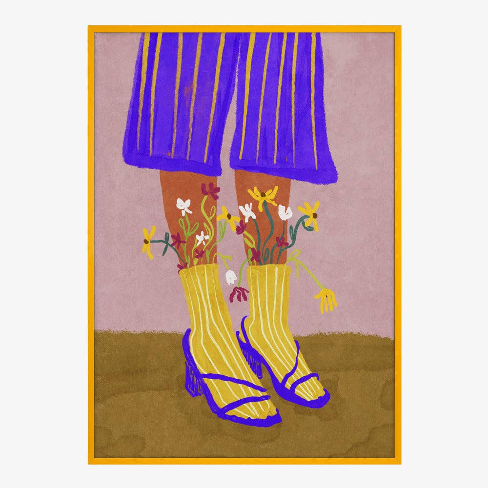 Pictufy Wholesale - Kunstdruck: Blumen, Socken, High Heels – malerische Mode-Dekoration