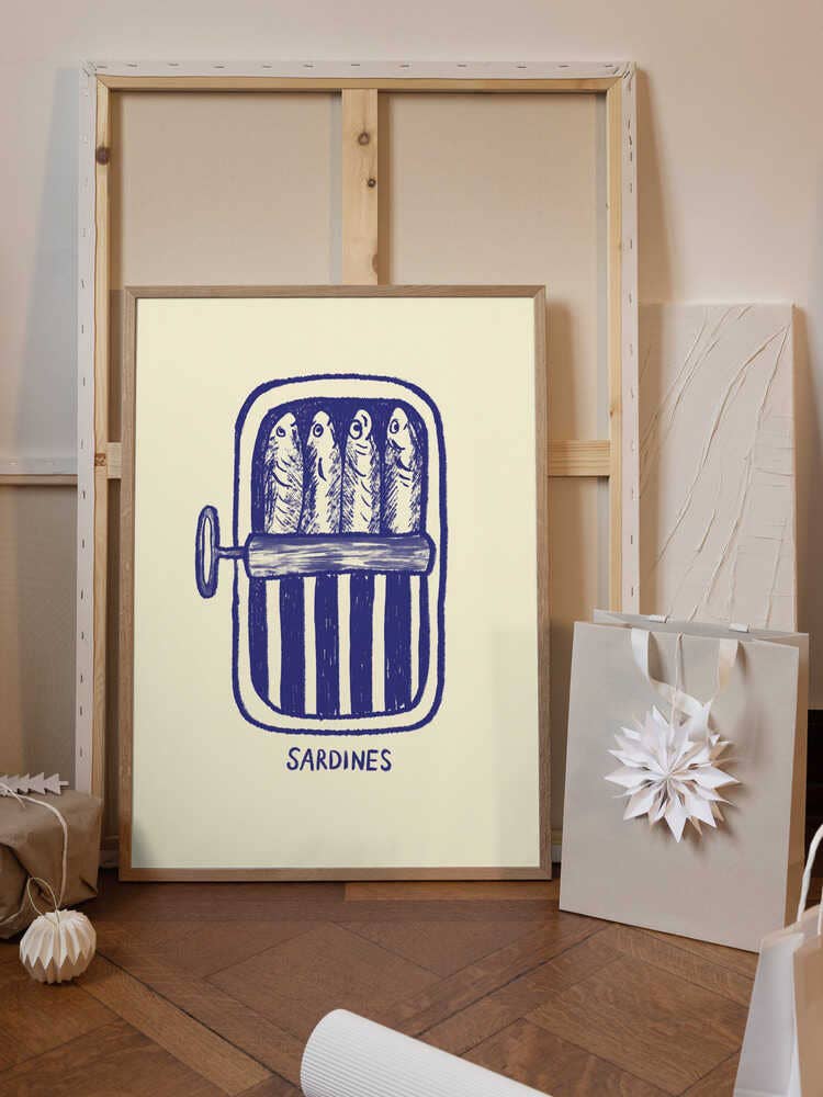 Print Sardinen blau - Pictufy