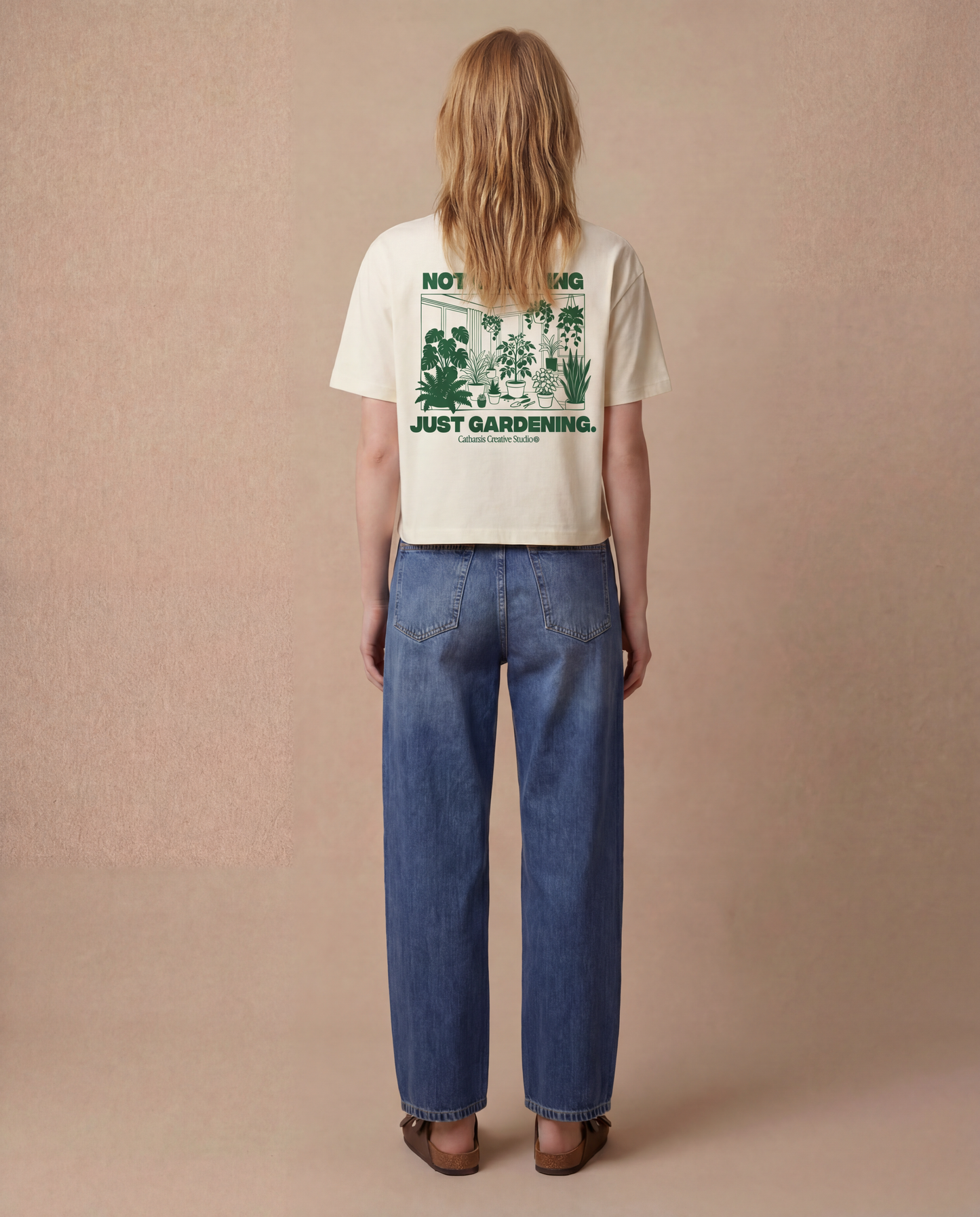 Catharsis - not GHOSTING, just GARDENING. Cropped Style T-Shirt