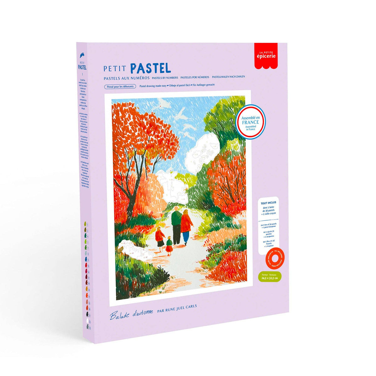 La Petite Épicerie - Pastellmalset nach Zahlen – Herbstspaziergang