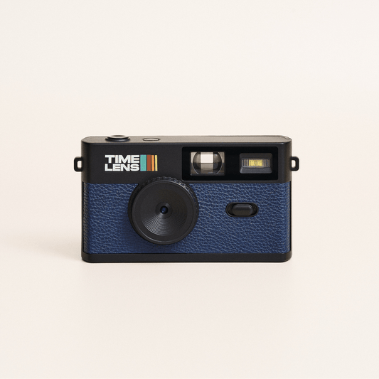 Time Lens - Vintage Kamera Blau Digitalkamera