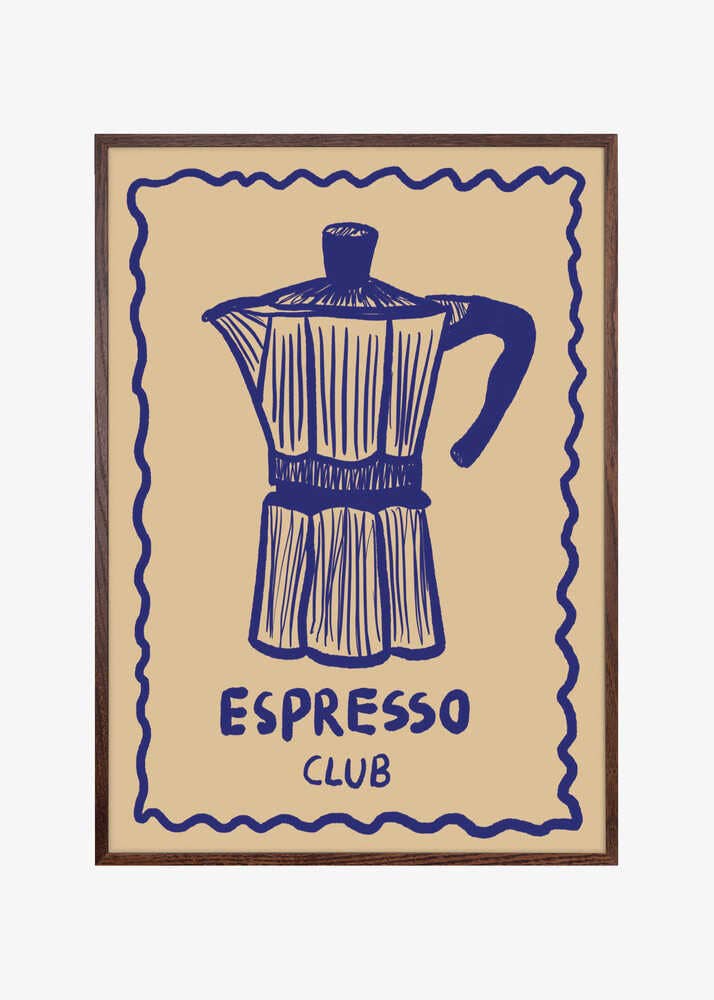Print Espresso Blau Hoch - Pictufy