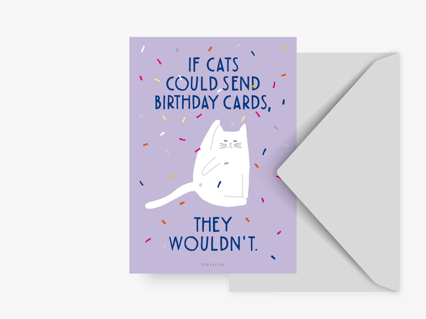 Postkarte Birthday Cat No. 1 - Typealive