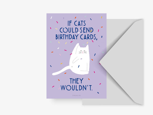 Postkarte Birthday Cat No. 1 - Typealive