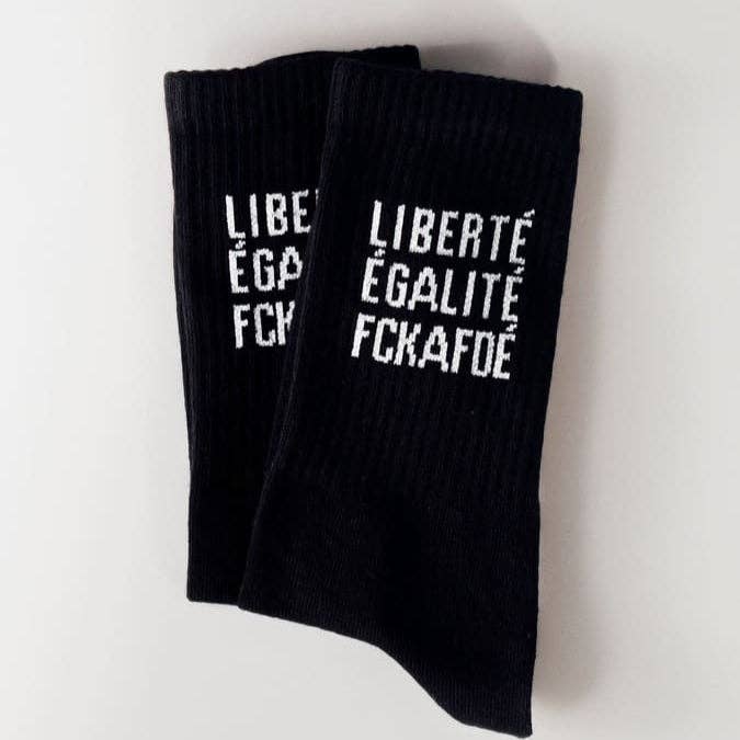 arrel - responsible apparel - FCKAFDÉ Statement Socken - black