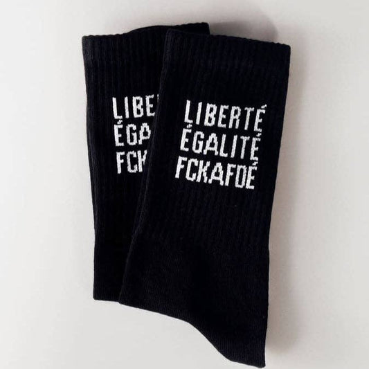 arrel - responsible apparel - FCKAFDÉ Statement Socken - black