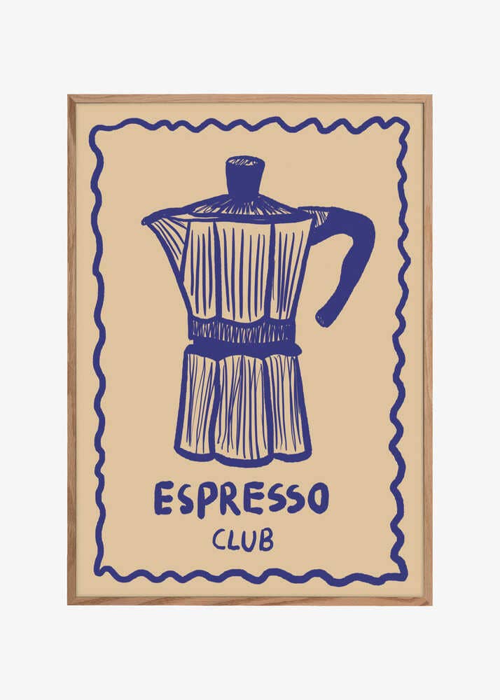 Print Espresso Blau Hoch - Pictufy