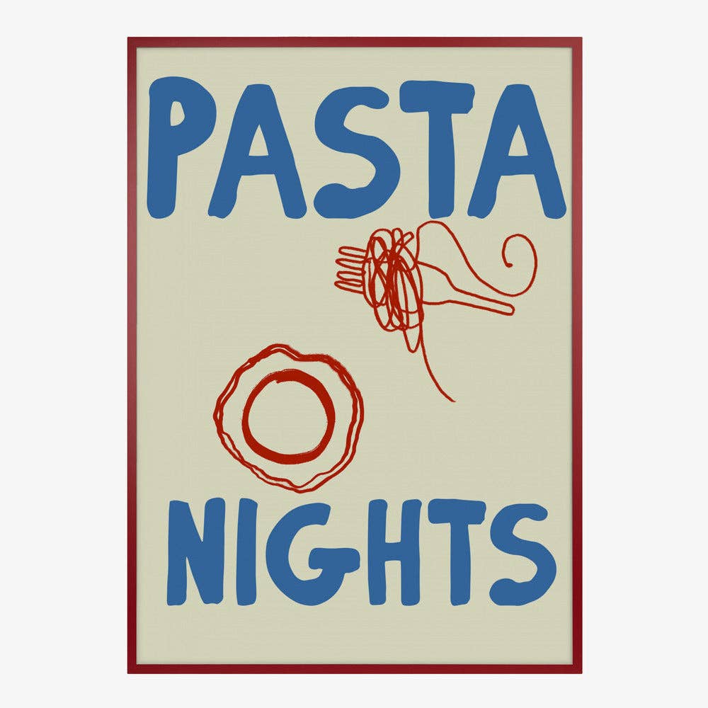 Pictufy Wholesale - Pasta Nights Kunstdruck – grafisches Küchenposter
