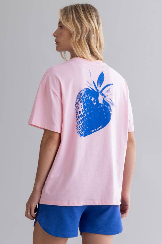 Hey Honey - Oversized T-Shirt Strawberry