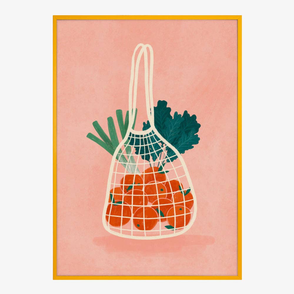 Pictufy Wholesale - Orangen im Netzbeutel Kunstdruck - Malerische Küche