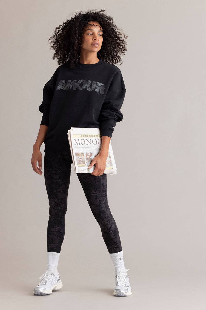 Hey Honey - Sweatshirt Amour Black