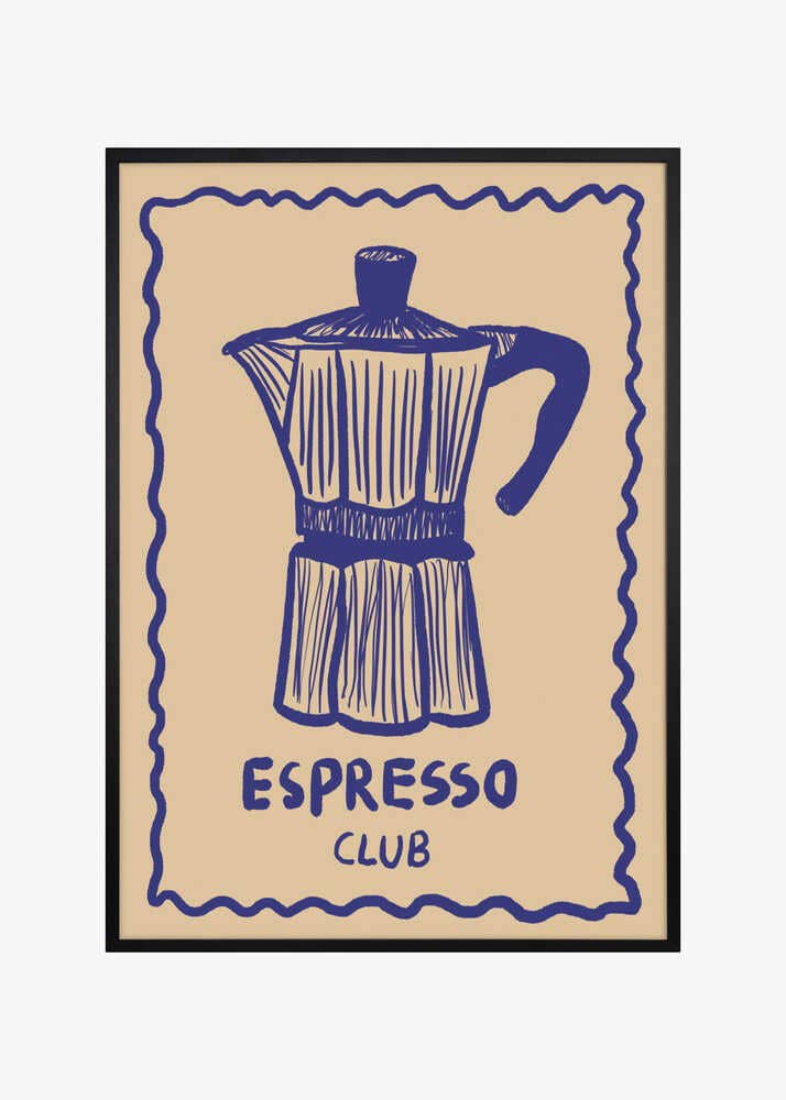 Print Espresso Blau Hoch - Pictufy