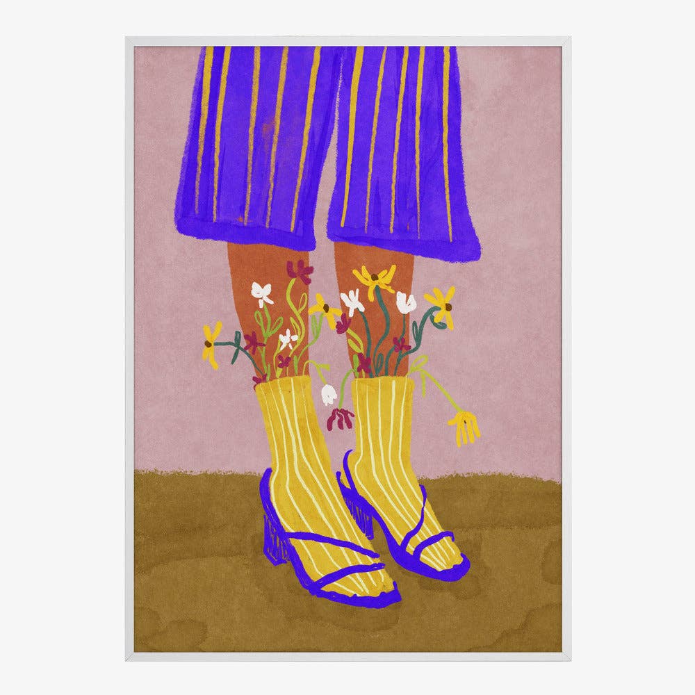 Pictufy Wholesale - Kunstdruck: Blumen, Socken, High Heels – malerische Mode-Dekoration