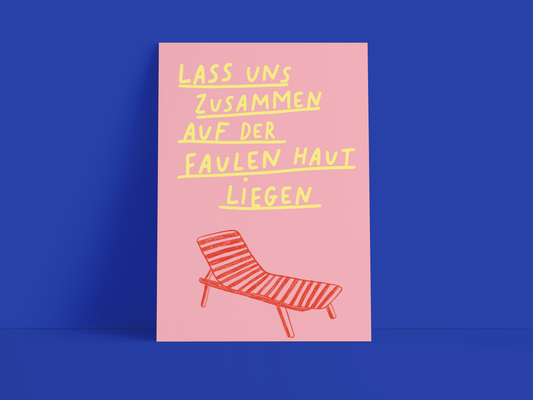 Studio Danii - Postkarte / Zusammen liegen /  Sommer / Spruch / DIN A6