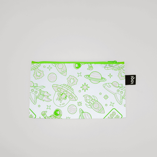 LOQI - SPACE Out reflektierende Mini-Tasche mit Reißverschluss