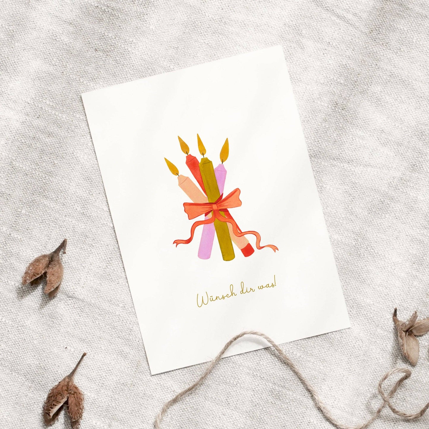 Postkarte · Geburtstagskerzen von von Leo La Douce