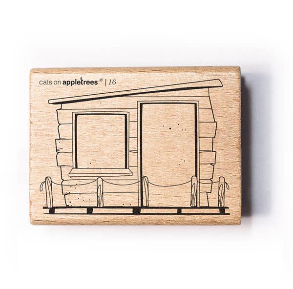 cats on appletrees - Stempel Haus 16 Holzhütte Baumhaus Strandhaus