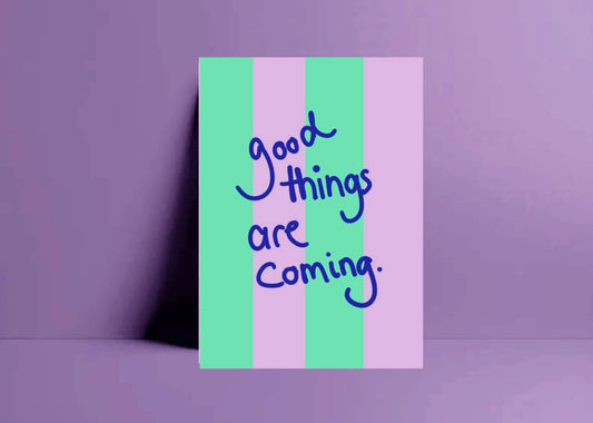 Postkarte Good things are coming - Ute Arnold