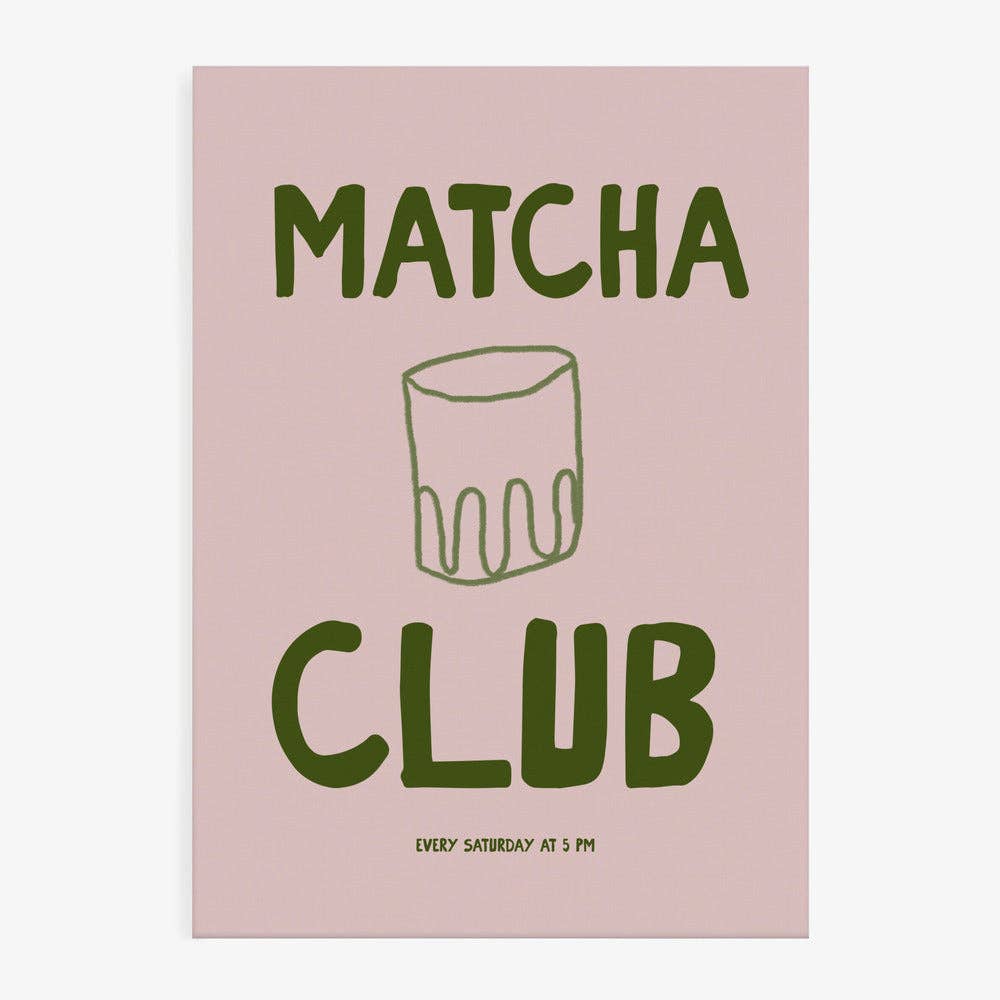 Pictufy Wholesale - Matcha Club Kunstdruck – Poster mit grafischer Typografie