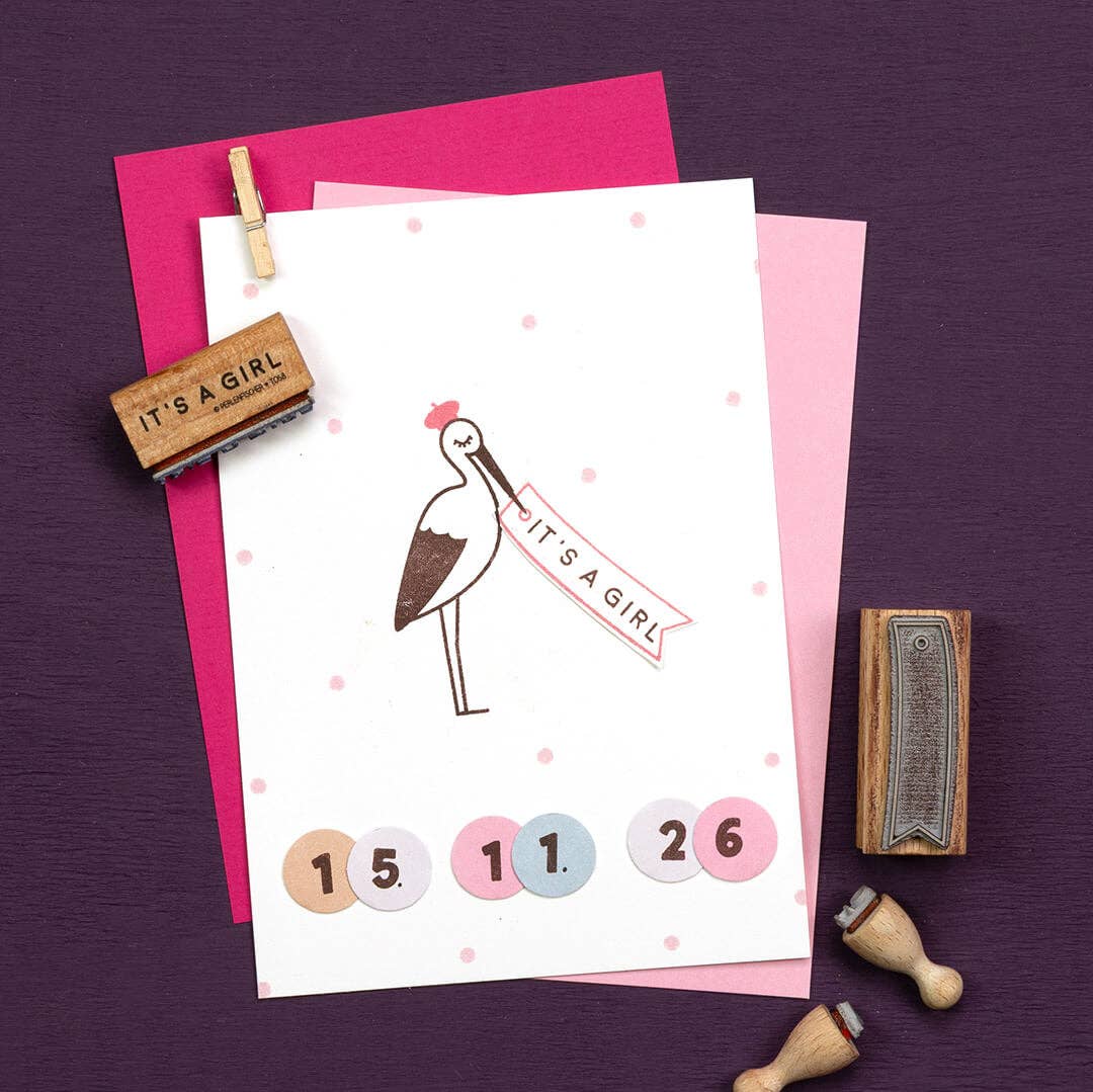 Stempel Etikett outline von Perlenfischer
