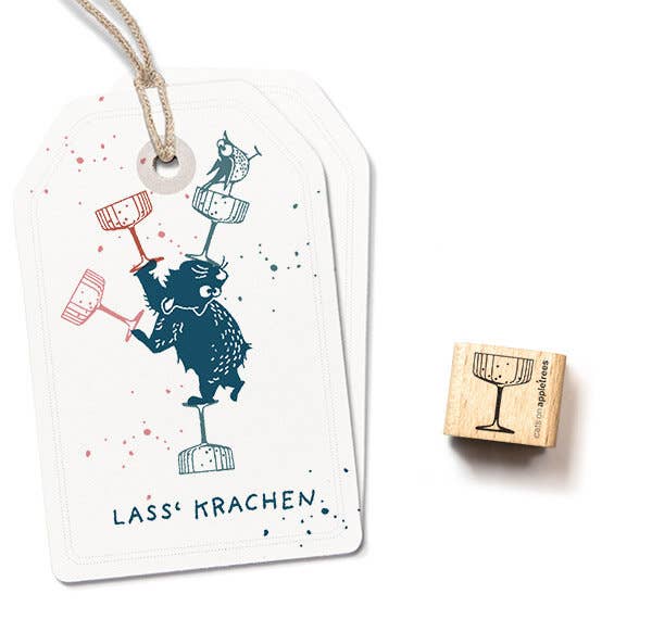 Ministempel Sektschale Dessertschale - cats on appletrees