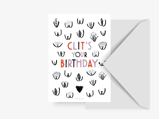 Postkarte Clits Your Birthday - Typealive
