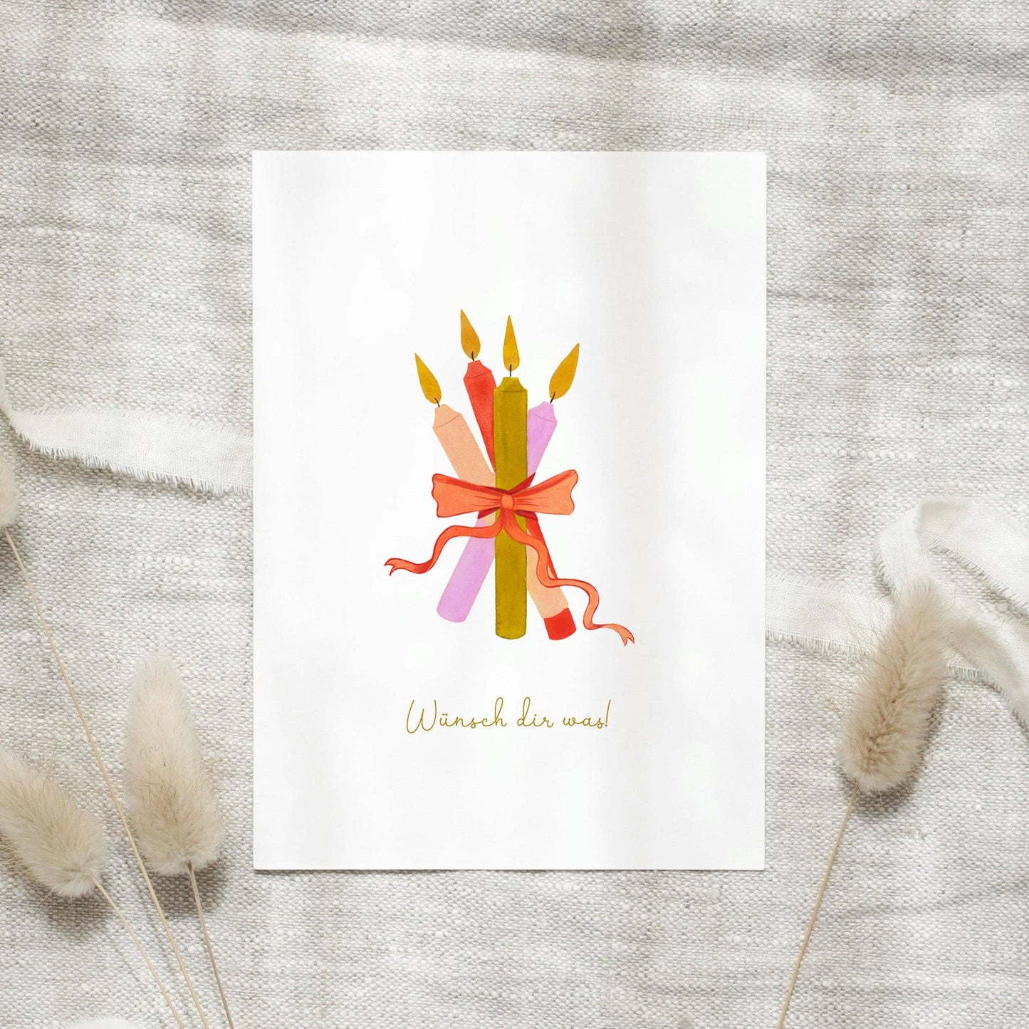 Postkarte · Geburtstagskerzen von von Leo La Douce