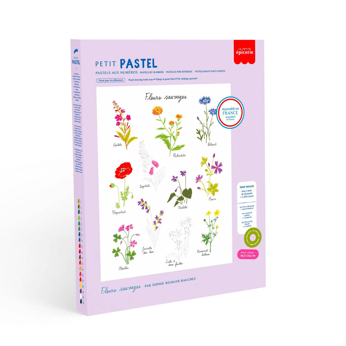 La Petite Épicerie - Pastellmalset nach Zahlen-Set – Wildblumen