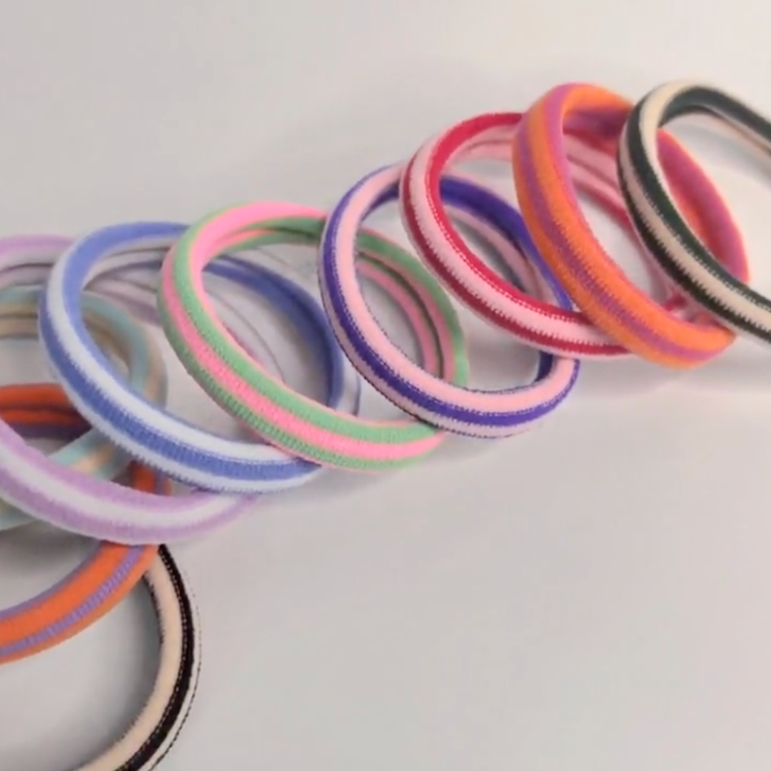 Haargummis orange - pink Herr&Frau Hempel