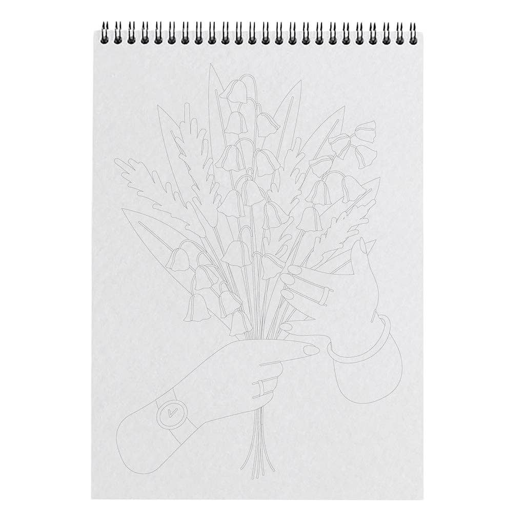 Maison Joliette - Malbuch A4 - Blumenbouquets