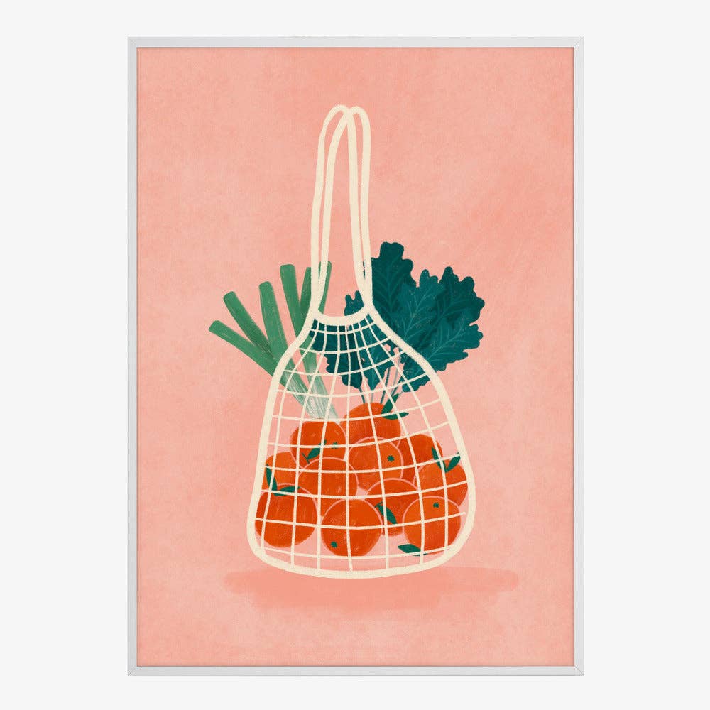 Pictufy Wholesale - Orangen im Netzbeutel Kunstdruck - Malerische Küche