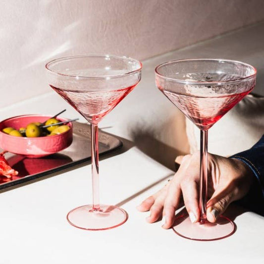 Cocktailglas Claude | Set aus 2 | rosa | Martinigläser Brut Homeware