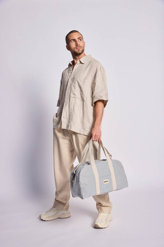 Hindbag - Bowlingtasche Charlie, blaue Streifen