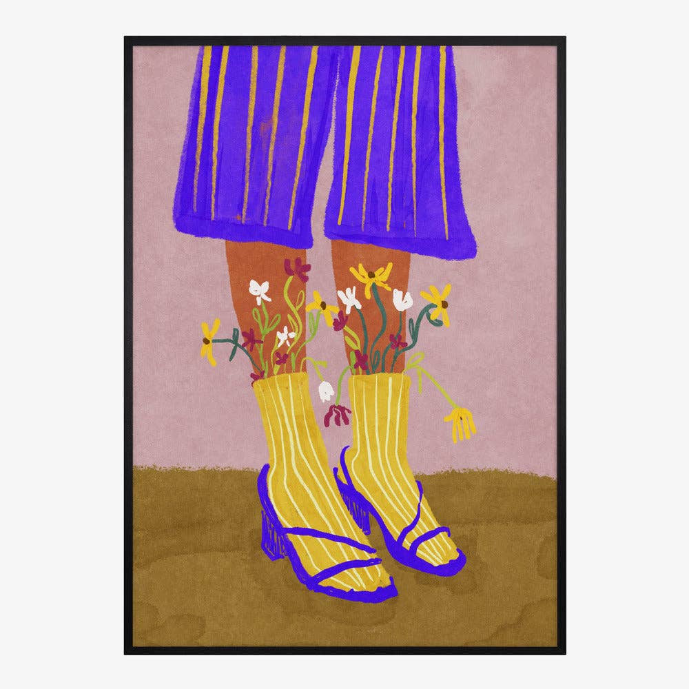 Pictufy Wholesale - Kunstdruck: Blumen, Socken, High Heels – malerische Mode-Dekoration