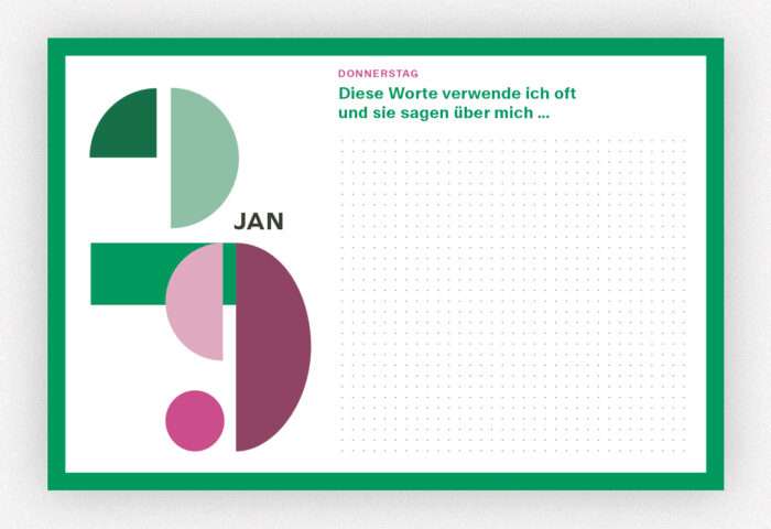 365 neue Seiten von dir - der Journaling Kalender 2026