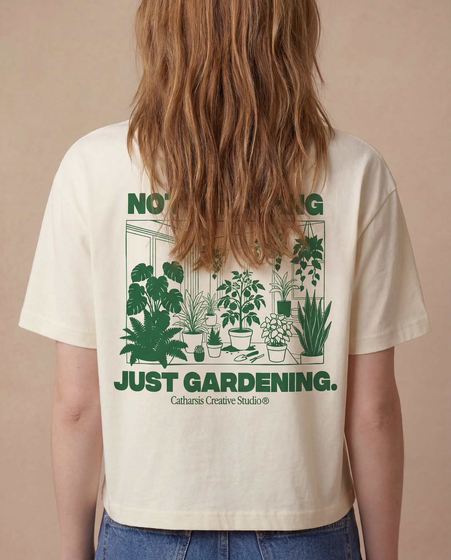 Catharsis - not GHOSTING, just GARDENING. Cropped Style T-Shirt
