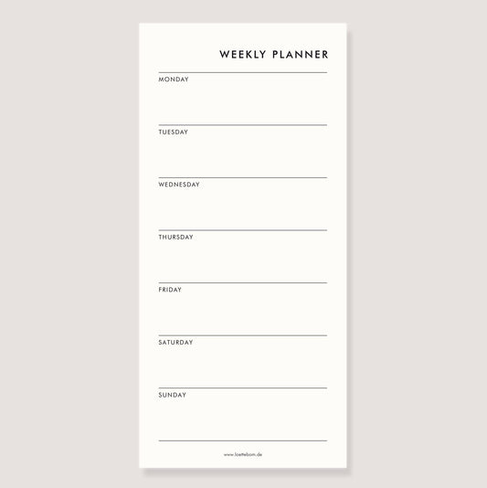 Notizblock - "Weekly Planner" von LOTTEBOM