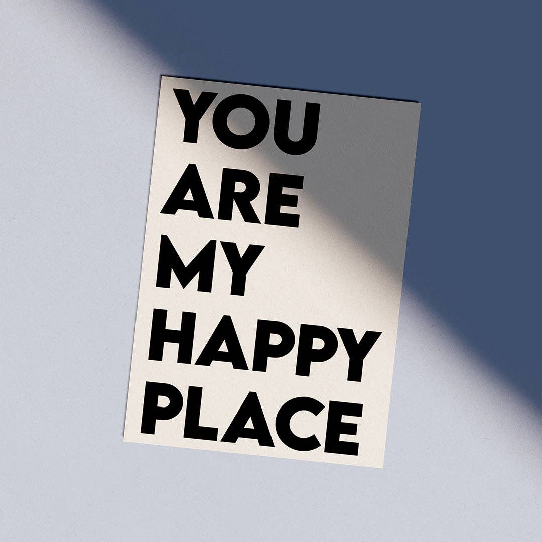 Postkarte You are my happy place - Love is the new black