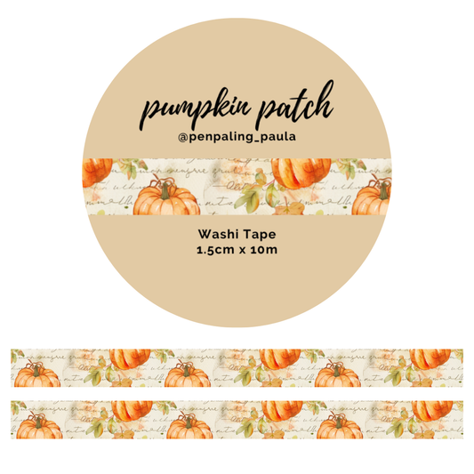 Penpaling Paula - Pumpkin Patch Washi Tape – 15 mm x 10 m