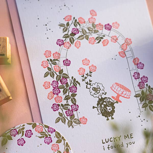 Ministempel Rose 1 - cats on appletrees