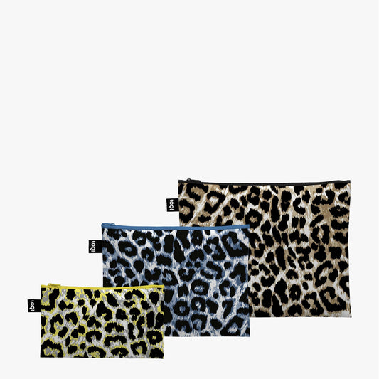 LOQI - LEOPARD Dämmerung, Zwielicht und Sonnenuntergang Reißverschlusstaschen