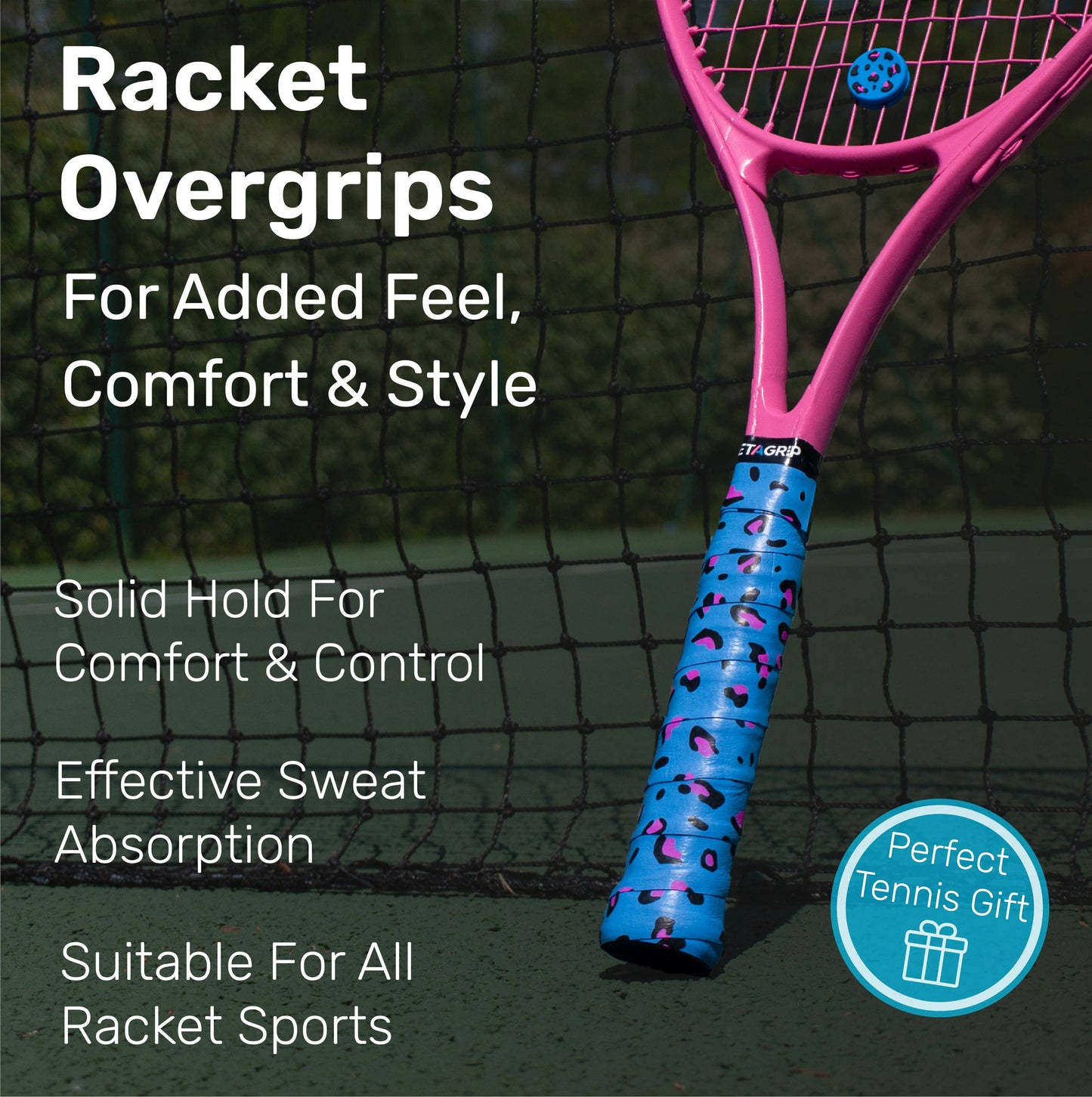 Overgrip Tennis oder Padel Blue Leo Looik Get A Grip Club - Griffband mit Style