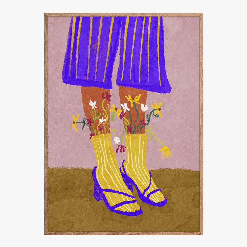 Pictufy Wholesale - Kunstdruck: Blumen, Socken, High Heels – malerische Mode-Dekoration