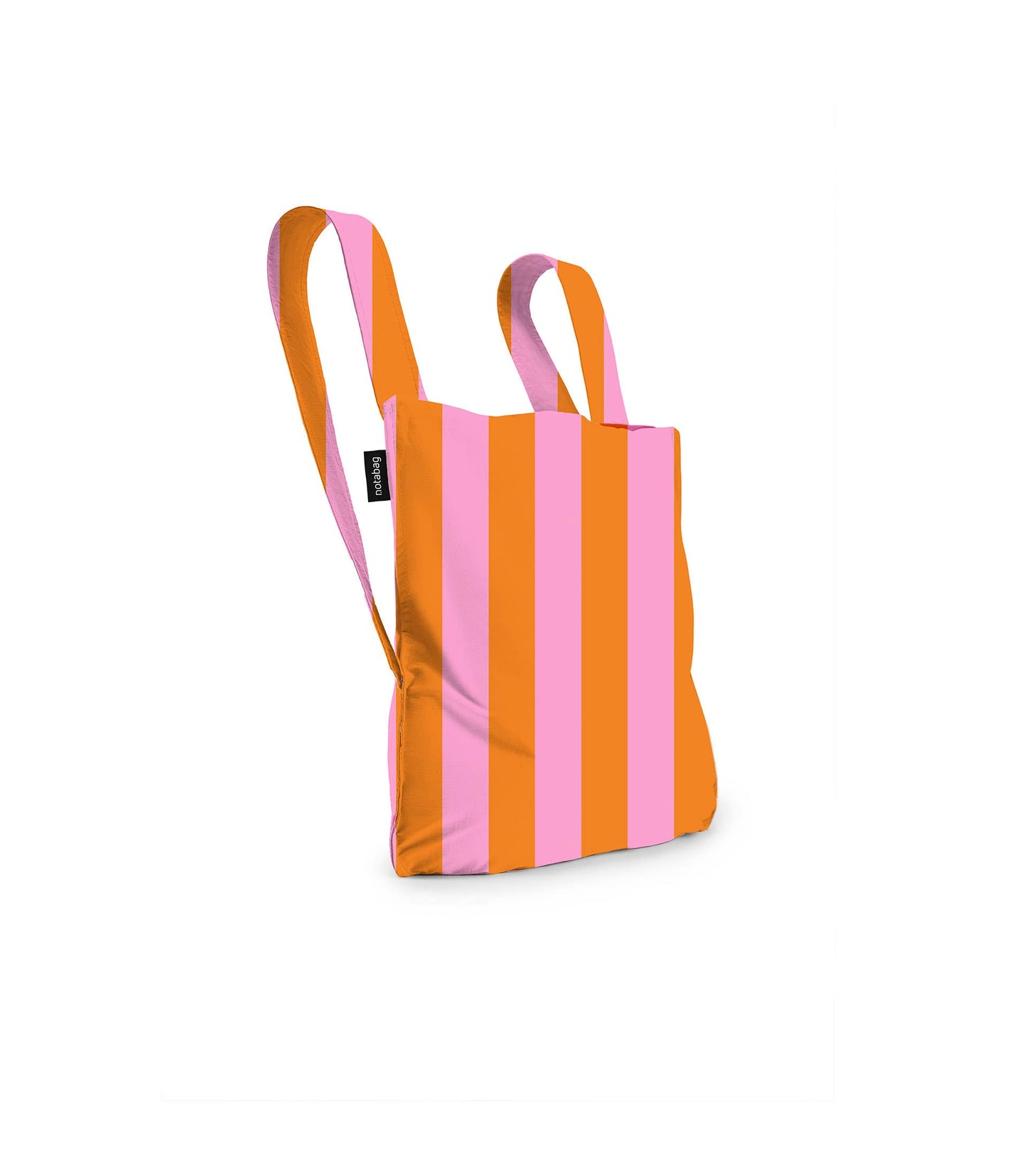 Notabag - Rucksack/Tasche Orange/Pinke Streifen