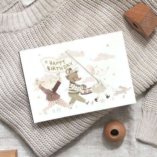 Postkarte · Kindergeburtstag Leo La Douce